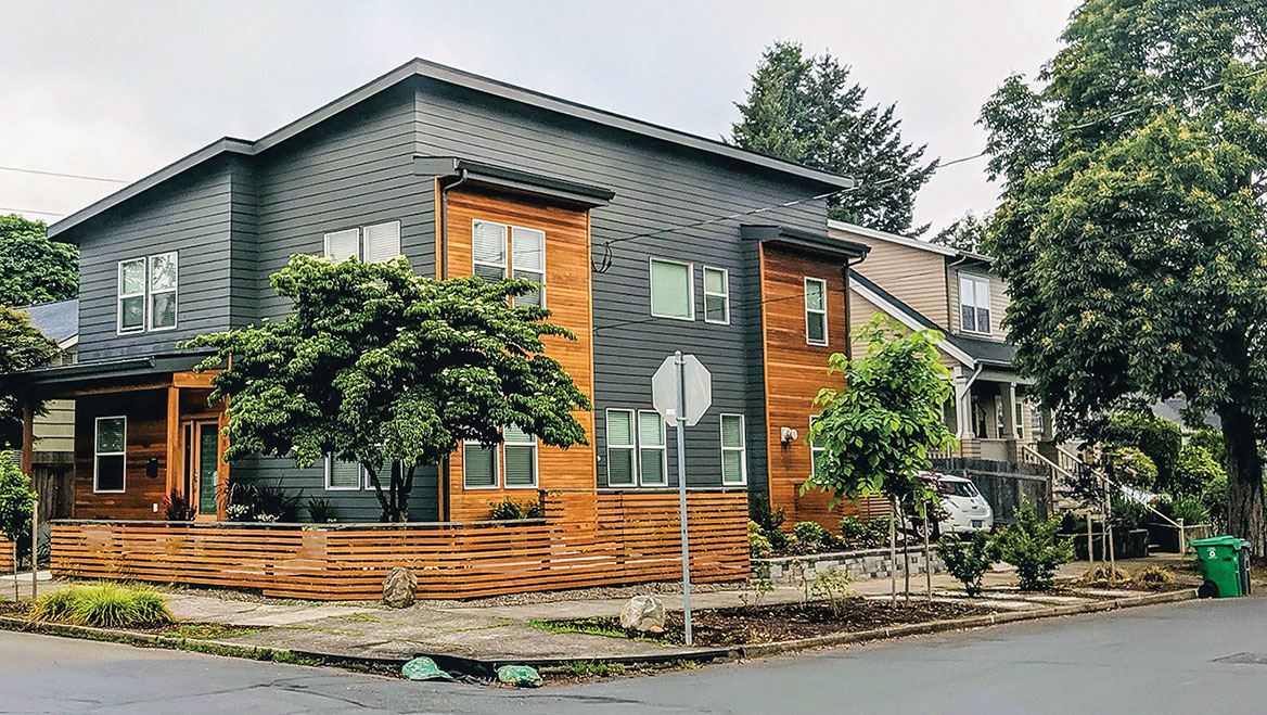 In Oregon, multifamily buildings are now allowed in neighborhoods once zoned for single family. Photo courtesy sightline institute.