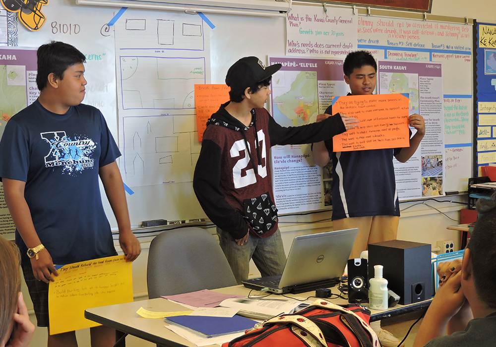 Students explain components of the Kaua’i County General Plan in their own words.