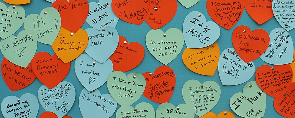 Community residents were invited to share what they loved about their community