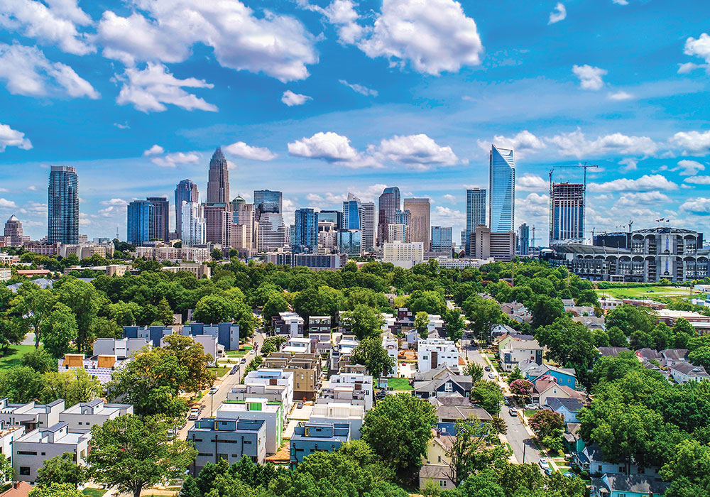 Getty image of Charlotte, North Carolina skyline for Planning Home case study