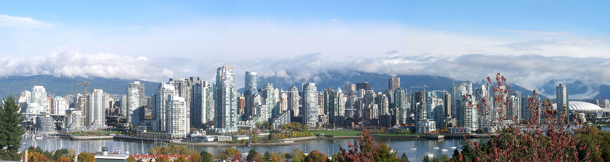 Figure 1: Vancouver skyline across False Creek, 2005. Credit: (CC BY 2.0) Thom Quine