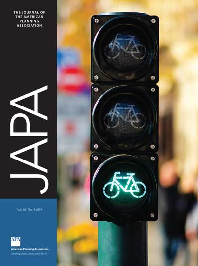 JAPA cover Vol. 85, No. 4 Cover of the Journal of the American Planning Association, Vol. 85, No. 4