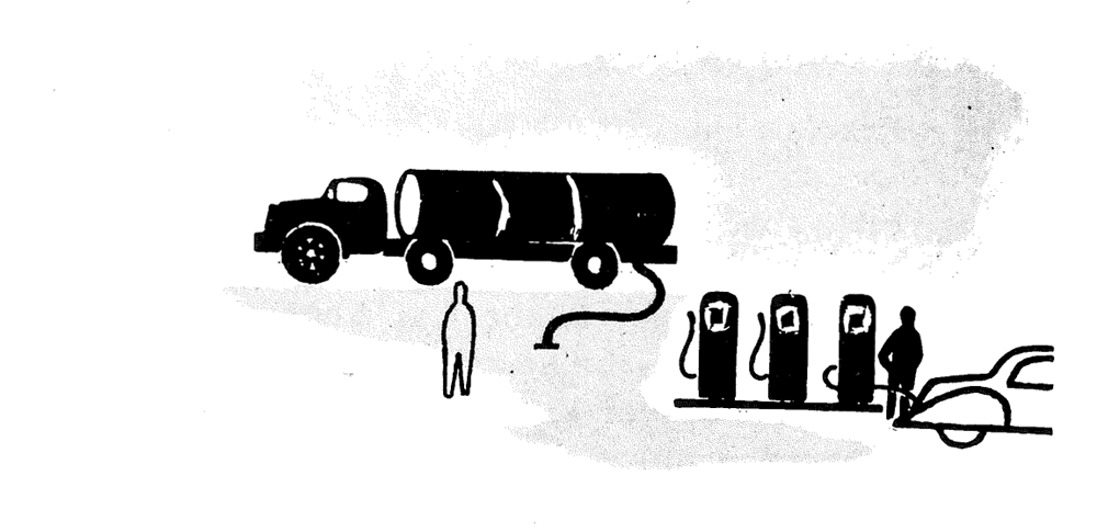 PAS Report 79, Figure 1. Line drawing of a tanker truck.