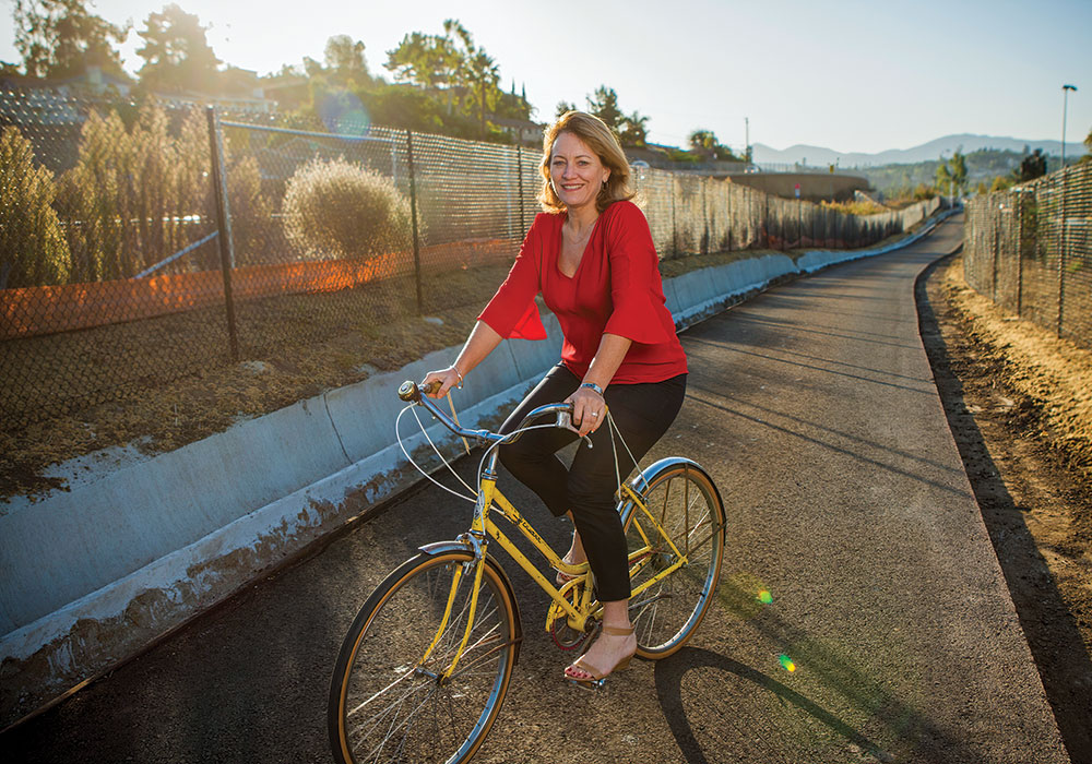 Sherry Ryan is an active transportation planner in San Diego, California. Photo by J. Kat Photo, Inc.