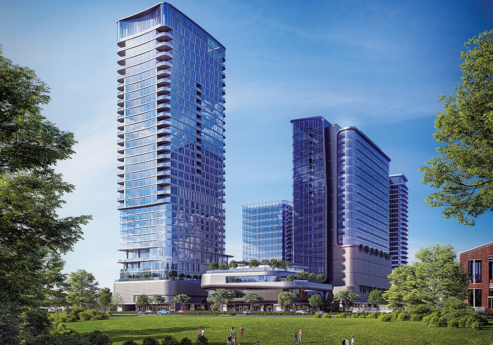 A rendering of The Allen, a mixed-used development along the Allen Parkway. Photo courtesy DC Partners.