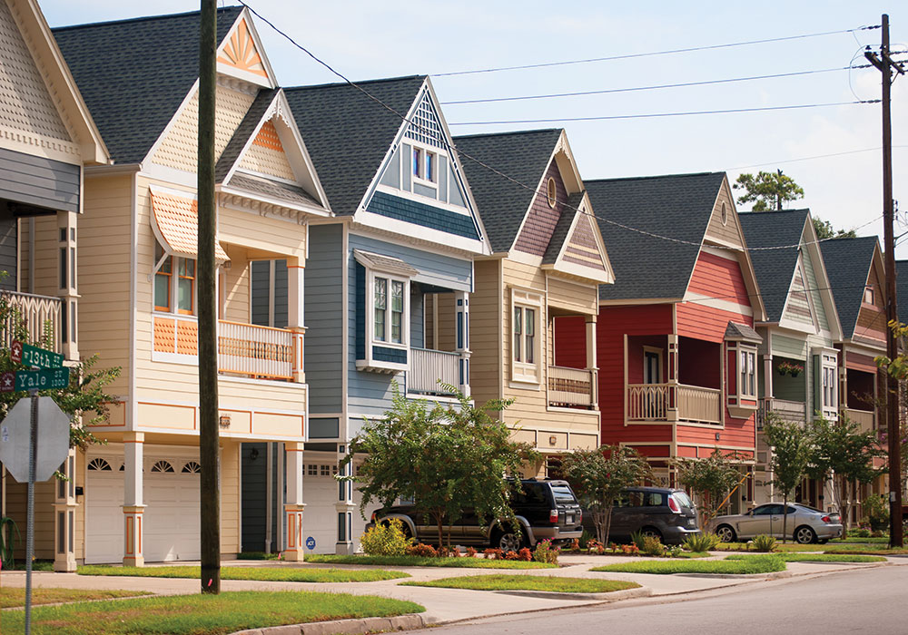 Today’s approval process in the historic Houston Heights neighborhood aims to keep larger homes from overwhelming smaller ones. The Heights gets its name from its lofty position above sea level — 62 feet, high ground for a city that is mostly under sea level. Getty Images photo.