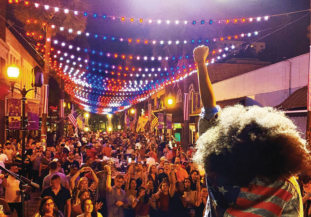 One of the weekend block parties at Wall Street Plaza in Orlando. Photo courtesy Wall Street Plaza.