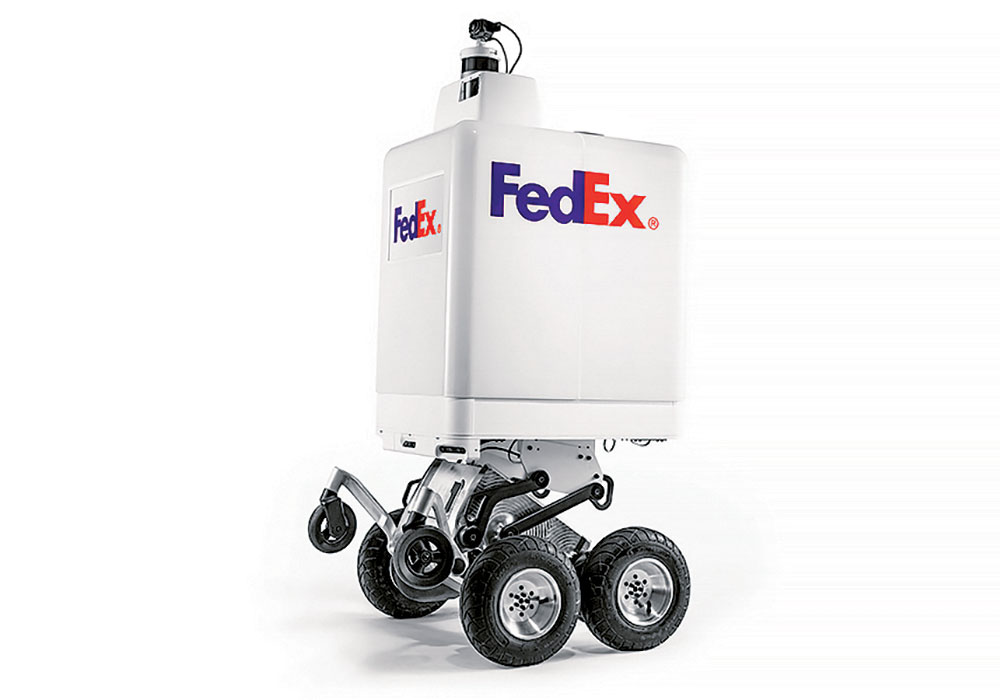 FedEx's bots can navigate unpaved surfaces, curbs, and even steps during the final leg of the delivery. The bots have machine-learning algorithms that help them learn to detect and avoid obstacles.