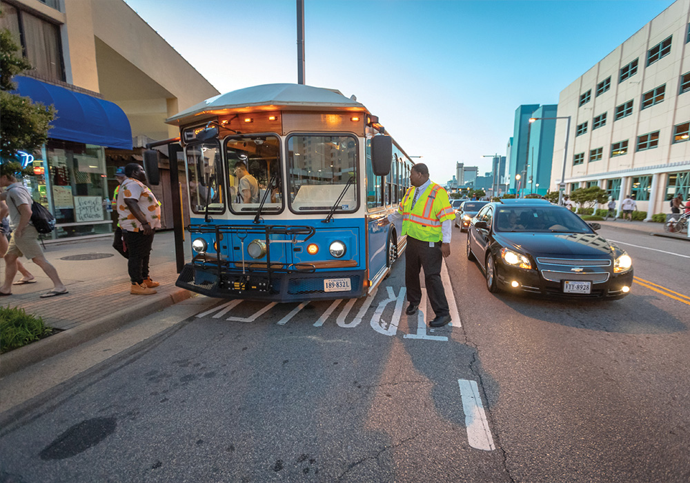 The planning department is primarily responsible for supporting parking management, transit planning, and building permits. Courtesy Brian Solis and City of Virginia Beach.