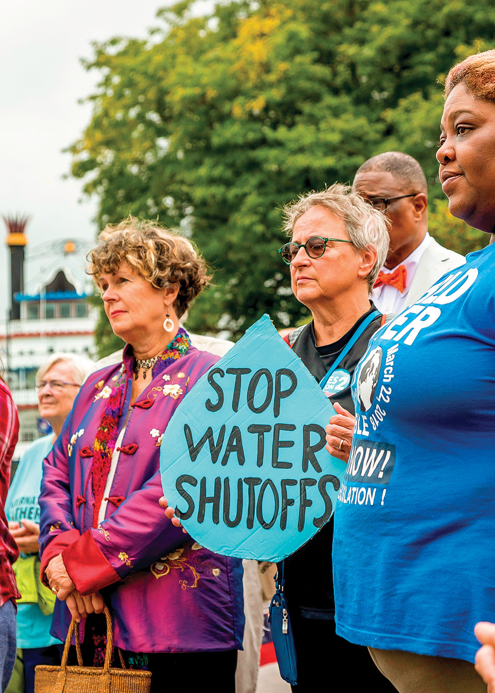 Water access in Detroit has been the subject of advocacy efforts and protests since the city began widespread service shutoffs six years ago due to a historic bankruptcy. Photo by Jim West/Alamy.