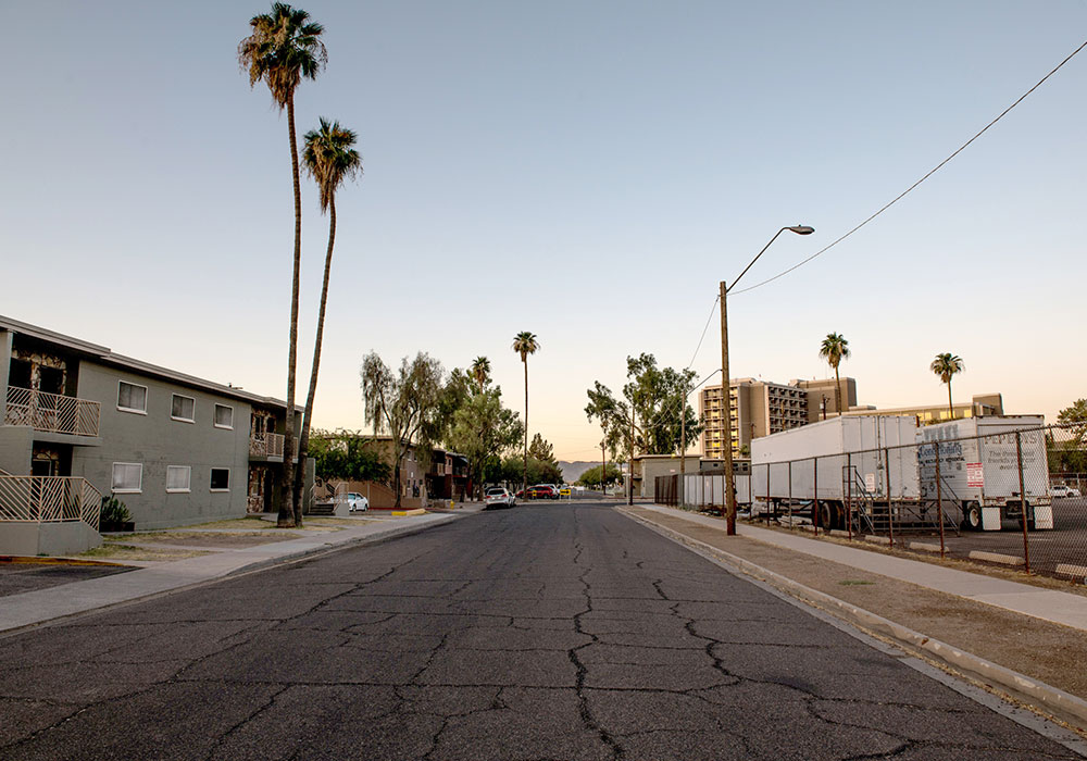 The Phoenix neighborhood of Edison-Eastlake, where the average annual heat-related death rate is 20 times higher than the rest of Maricopa County. Photo courtesy Ash Ponders.