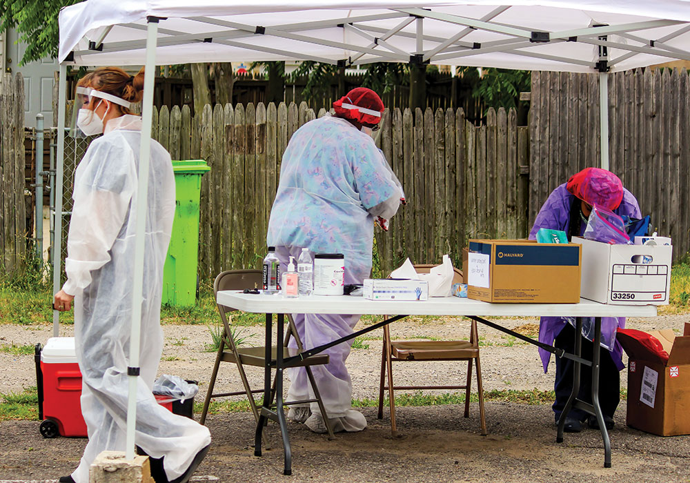 The Tri-Cities United community group organized COVID-19 testing in the heart of 48217 so residents didn't have to travel by public transportation to other parts of the city.