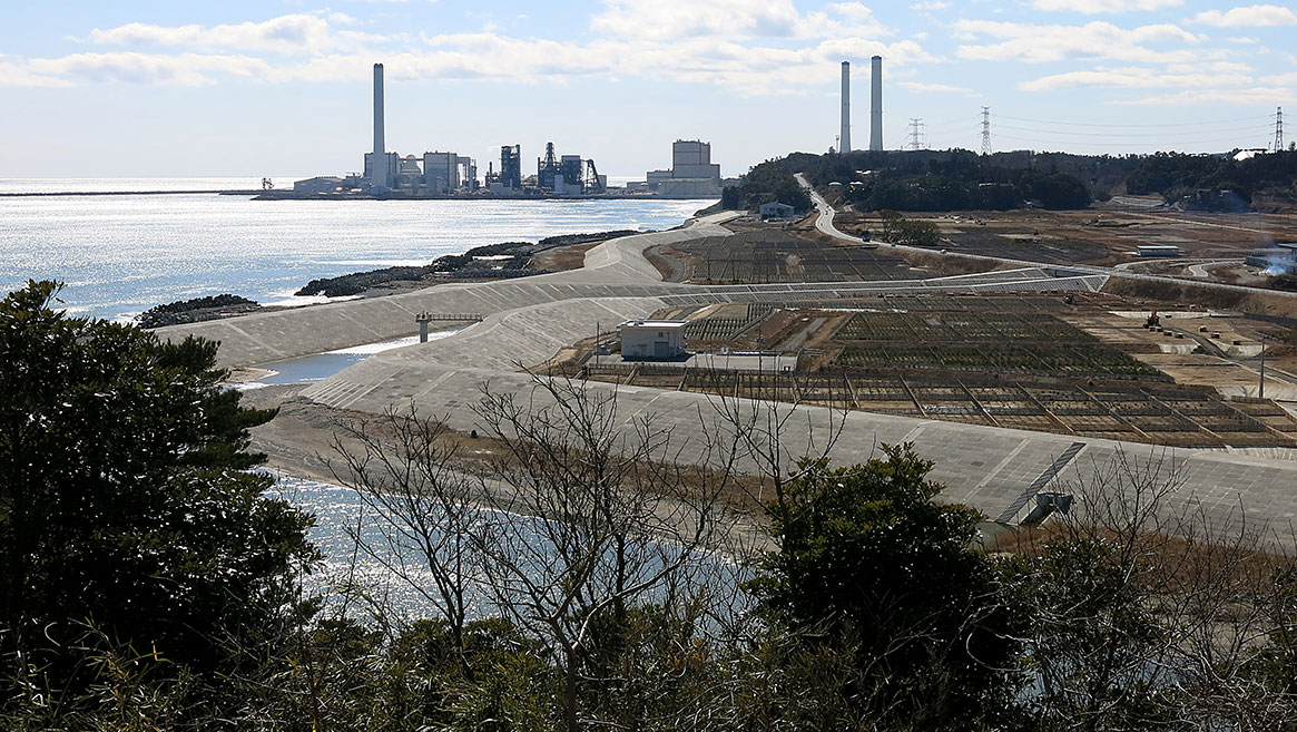 Near the Futaba concrete power station, seawalls and other cement infrastructure now dominate Japan's northern shore. Photo by Michael Fitzpatrick.