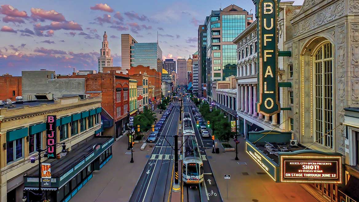 To attract new residents after a history of population loss, Buffalo is positioning itself as a “Climate Refuge City.” Photo by Michael Shriver/Buffalophotoblog.com.