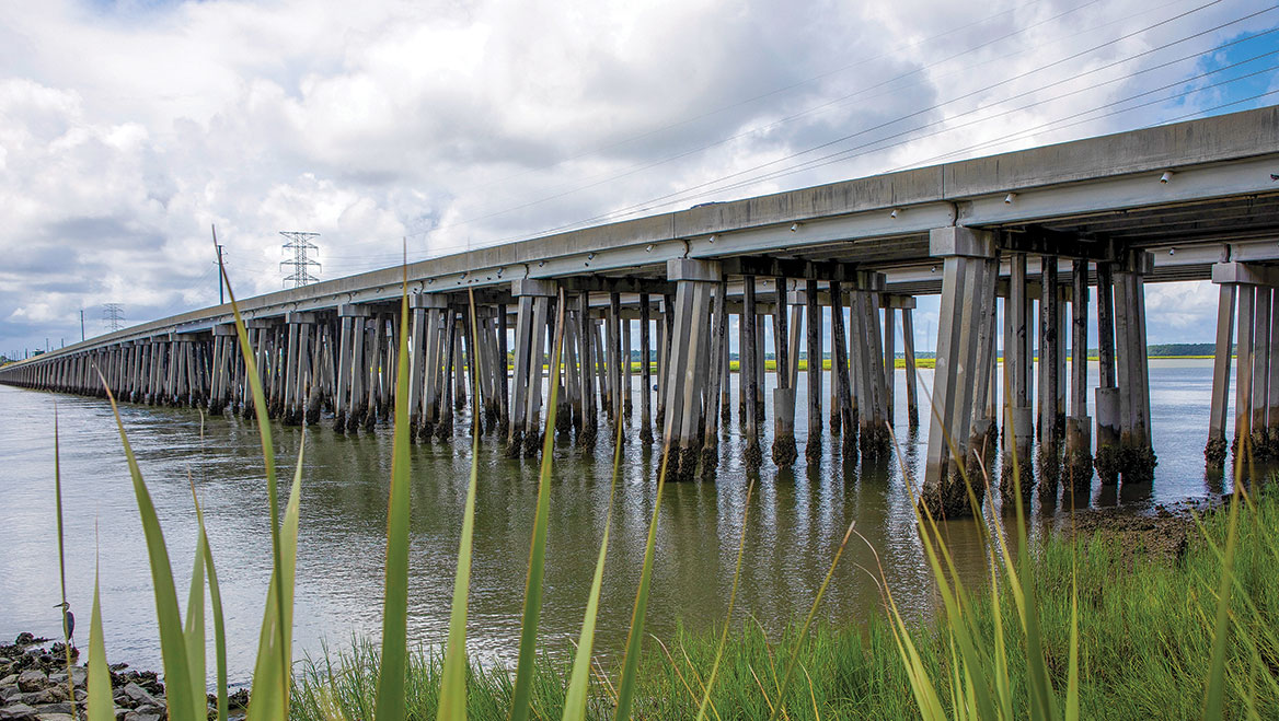 The Karl Bowers Bridge onto Hilton Head Island. Photograph by Bailey Davidson.