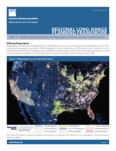 Regional Long-Range Planning Framework cover