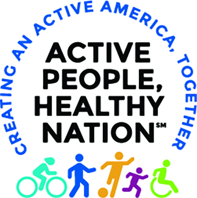 This image is the logo for Active People, Healthy Nation, a national initiative to help Americans increase physical activity levels.