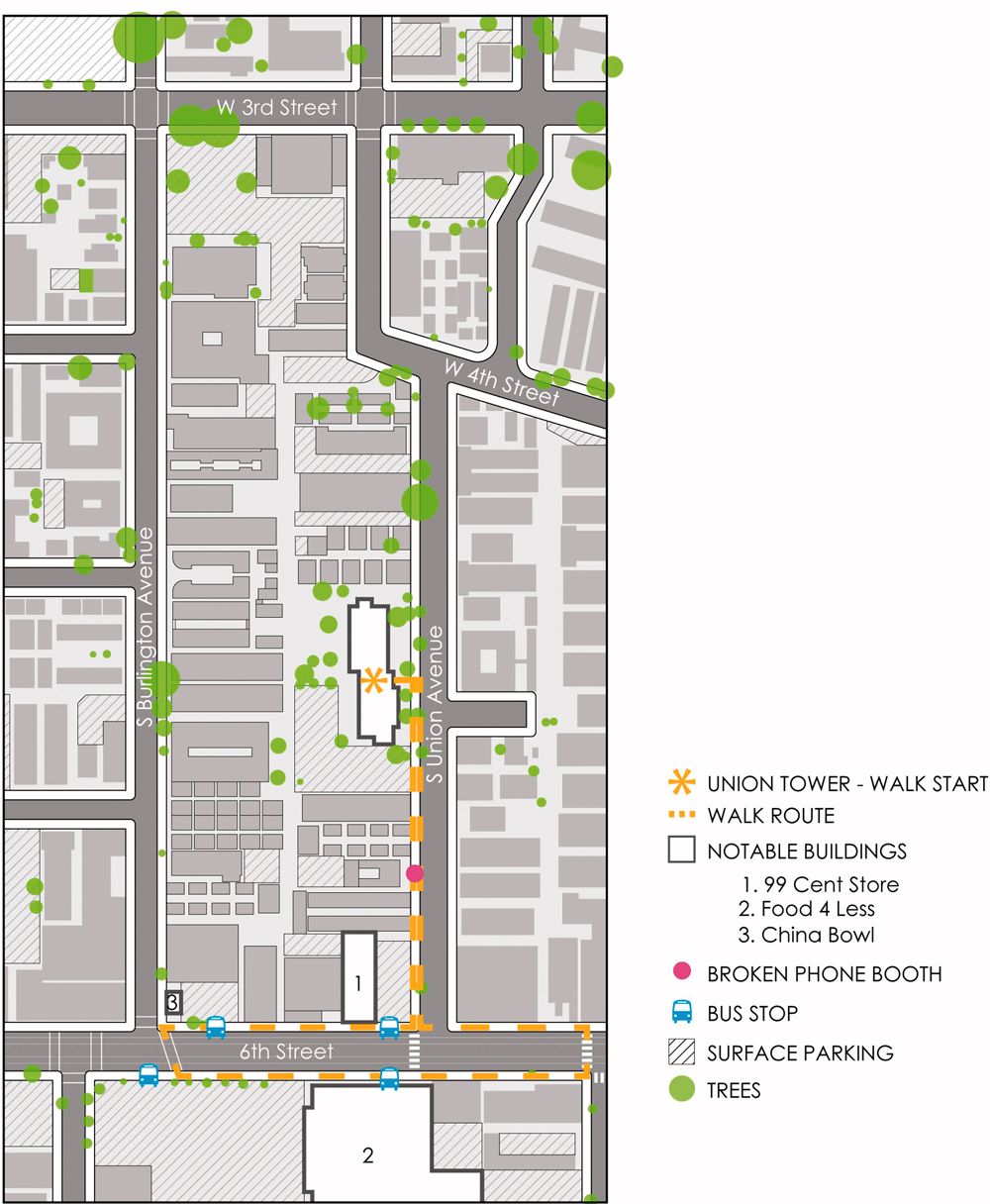 A walking audit in LA,  during which participants were asked to describe their experience as they walk around a neighborhood block. From “Toward a Richer Picture of the Mobility Needs of Older Americans” Journal of the American Planning Association (Vol. 85, No. 4).