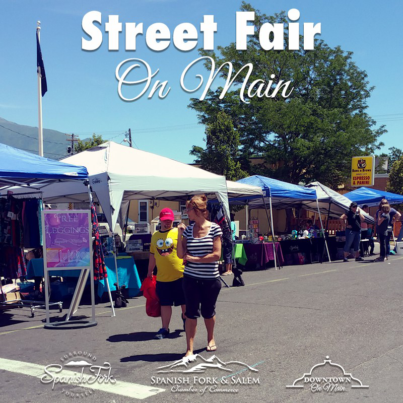 Poster for Street Fair on Main in Spanish Fork, Utah.