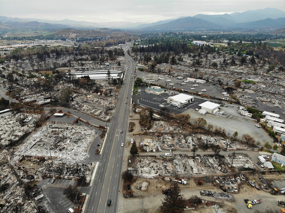 Almeda Fire Aftermath OR 99 September 25, 2020. Source: ODOT