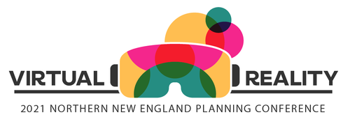 Logo of 2021 NNECAPA conference with Virtual Reality goggles
