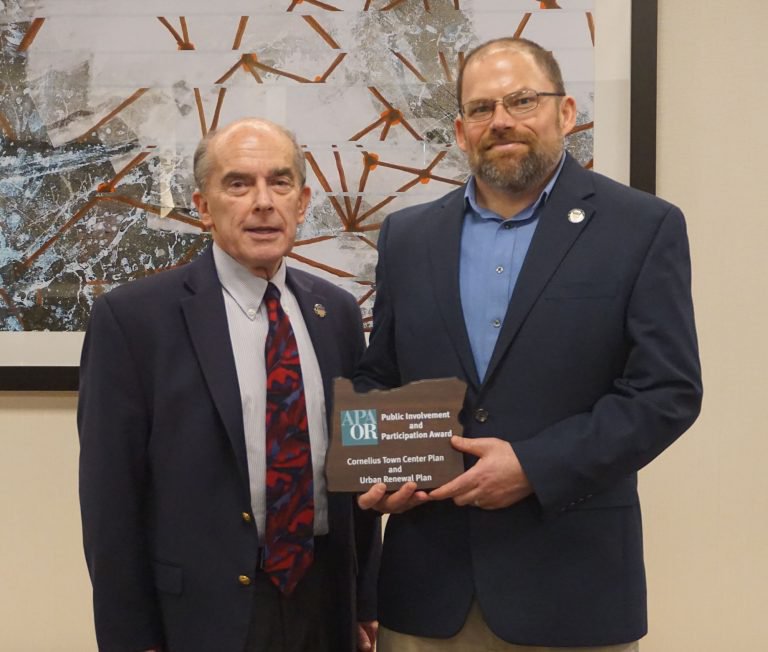 Public Involvement and Participation Award: Cornelius Town Center Plan and Urban
