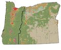 Map of Oregon land uses