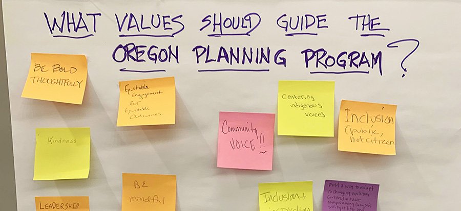 Question: what values should guide Oregon's Planning Program?