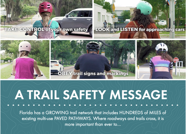 Trail safety message from FDOT